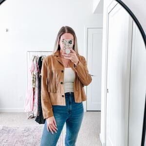 SET Urban Deluxe Tan Fringe Suede Jacket